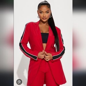 Fashion Nova Vibrant Red Apparel Size L